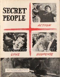 5h381 SECRET PEOPLE English pressbook '52 introducing young Audrey Hepburn, who is pictured!