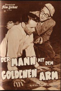 5h182 MAN WITH THE GOLDEN ARM German program '56 Otto Preminger, different images of Frank Sinatra