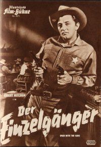 5h183 MAN WITH THE GUN German program '56 different images of Robert Mitchum wearing tin star!