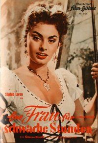 5h185 MILLER'S BEAUTIFUL WIFE German program '56 different images of sexy Sophia Loren & De Sica!