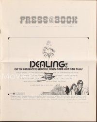 5h319 DEALING pressbook '72 marijuana smuggling, first John Lithgow, Forty-Brick Lost-Bag Blues!