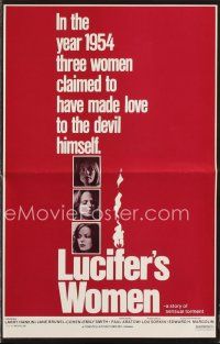 5h353 LUCIFER'S WOMEN pressbook '78 three ladies claimed to make love to the devil himself!