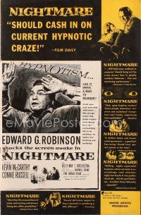 5h366 NIGHTMARE pressbook '56 Edward G. Robinson, from the Cornel Woolrich novel!