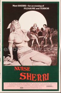 5h367 NURSE SHERRI pressbook '77 meet sexy Jill Jacobson for an evening of pleasure & terror!