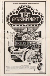 5h392 THAT'S ENTERTAINMENT pressbook '74 classic MGM Hollywood scenes, it's a celebration!