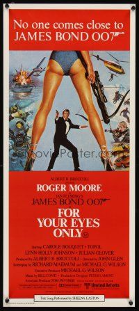 5j102 FOR YOUR EYES ONLY Aust daybill '81 no one comes close to Roger Moore as James Bond 007!