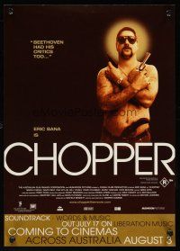 5j120 CHOPPER Aust mini poster '00 Eric Bana as Mark Brandon 'Chopper' Read!
