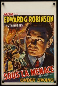 5j342 BLACKMAIL Belgian R40s Edward G. Robinson escapes from a chain gang, but gets revenge!