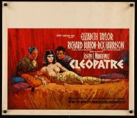 5j358 CLEOPATRA Belgian '63 Elizabeth Taylor, Richard Burton, Rex Harrison, Howard Terpning art!