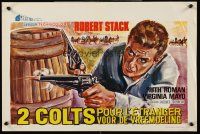 5j384 GREAT DAY IN THE MORNING Belgian R60s art of Robert Stack with two guns & sexy Virginia Mayo!