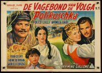 5j432 POLIKUSCHKA Belgian '58 Carmine Gallone, art of pretty Folco Lulli in title role!