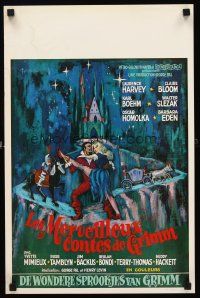 5j476 WONDERFUL WORLD OF THE BROTHERS GRIMM Belgian '62 different art by Gommers, Cinerama!