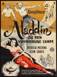 5j483 ALADDIN & HIS LAMP Danish '52 Wenzel art of sexy Patricia Medina in Arabian adventure!