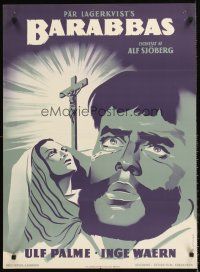 5j487 BARABBAS Danish '54 Alf Sjoberg, Stilling art of Ulf Palme in title role!