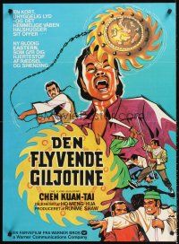 5j527 FLYING GUILLOTINE Danish '74 Shaw Brothers, Lundvald art of amazing deady weapon!