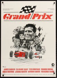 5j536 GRAND PRIX Danish R70s Formula One race car driver James Garner, artwork by Howard Terpning!