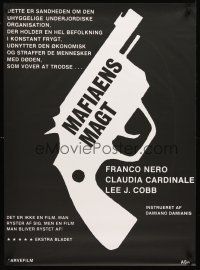 5j566 MAFIA Danish '69 Lee J. Cobb & Claudia Cardinale, different art of pistol!