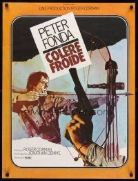 5j678 FIGHTING MAD French 23x32 '76 Jonathan Demme, cool art of archer Peter Fonda!