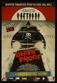 5j788 DEATH PROOF advance French 15x21 '07 Quentin Tarantino's Grindhouse, cool different car art!