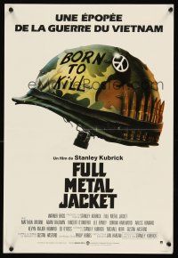 5j791 FULL METAL JACKET French 15x21 '87 Stanley Kubrick's Vietnam War movie, born to kill!