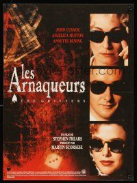 5j792 GRIFTERS French 15x21 '90 John Cusack, Annette Bening & Anjelica Huston in sunglasses!