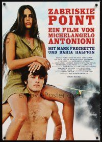 5j329 ZABRISKIE POINT German R00s Michelangelo Antonioni's bizarre movie about teen sex!