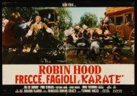 5j174 ROBIN HOOD FRECCE, FAGIOLI E KARATE Italian photobusta '76 wacky kung fu & swashbucklers!