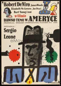 5j206 ONCE UPON A TIME IN AMERICA Polish 27x38 '86 Robert De Niro, Sergio Leone, Mlodozeniec art!
