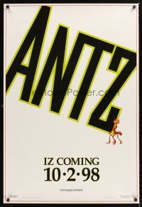 5k040 ANTZ iz coming style advance 1sh '98 Woody Allen, computer animated insects, every ant has his day!