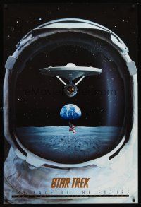 5k684 STAR TREK: THE FACE OF THE FUTURE commercial poster '92 the Enterprise in astronaut helmet