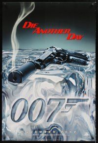 5k187 DIE ANOTHER DAY ice style teaser 1sh '02 Pierce Brosnan as James Bond, cool image of gun melting ice