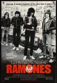 5k204 END OF THE CENTURY: THE STORY OF THE RAMONES 1sh '03 great image of THE legendary band!