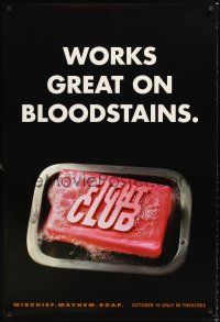 5k225 FIGHT CLUB hard-to-find works great on blood stains teaser 1sh '99 Edward Norton & Brad Pitt!