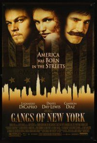 5k253 GANGS OF NEW YORK DS 1sh '02 Scorsese, Leonardo DiCaprio, Cameron Diaz, Daniel Day-Lewis