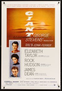 5k266 GIANT DS 1sh R05 James Dean, Elizabeth Taylor, Rock Hudson, directed by George Stevens!