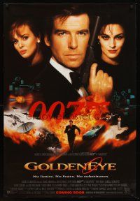 5k275 GOLDENEYE int'l advance DS 1sh '95 Pierce Brosnan as secret agent James Bond 007!