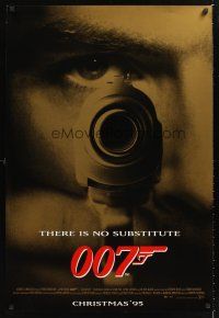 5k274 GOLDENEYE advance DS 1sh '95 Pierce Brosnan as secret agent James Bond 007!