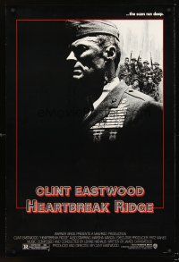 5k303 HEARTBREAK RIDGE 1sh '86 Clint Eastwood all decked out in uniform & medals!