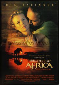 5k321 I DREAMED OF AFRICA DS 1sh '00 great huge close up of Kim Basinger & Vincent Perez!