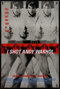 5k324 I SHOT ANDY WARHOL 1sh '96 cool multiple images of Lili Taylor pointing gun!