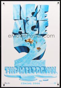 5k331 ICE AGE: THE MELTDOWN style A teaser 1sh '06 cgi sequel, wacky image of frozen squirrel!