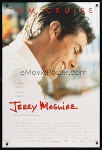 5k417 JERRY MAGUIRE DS int'l 1sh '96 close up of Tom Cruise, directed by Cameron Crowe!