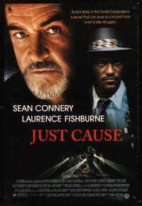 5k435 JUST CAUSE DS 1sh '95 great image of Sean Connery & Laurence Fishburne!