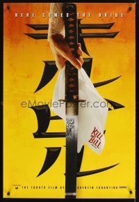 5k438 KILL BILL: VOL. 1 foil teaser 1sh '03 Quentin Tarantino, Uma Thurman's katana!