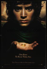 5k473 LORD OF THE RINGS: THE FELLOWSHIP OF THE RING teaser 1sh '01 J.R.R. Tolkien, Frodo!