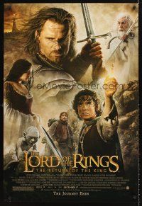 5k474 LORD OF THE RINGS: THE RETURN OF THE KING advance 1sh '03 Peter Jackson, cool art of cast!