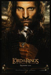 5k481 LORD OF THE RINGS: THE RETURN OF THE KING Aragorn style teaser DS 1sh '03 Viggo Mortensen as Aragorn!