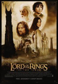5k483 LORD OF THE RINGS: THE TWO TOWERS DS 1sh '02 Peter Jackson epic, Elijah Wood, J.R.R. Tolkien