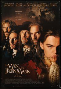 5k496 MAN IN THE IRON MASK DS 1sh '98 Leonardo DiCaprio, John Malkovich, Jeremy Irons!