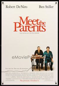 5k510 MEET THE PARENTS advance DS 1sh '00 Robert De Niro giving Ben Stiller a lie detector test!